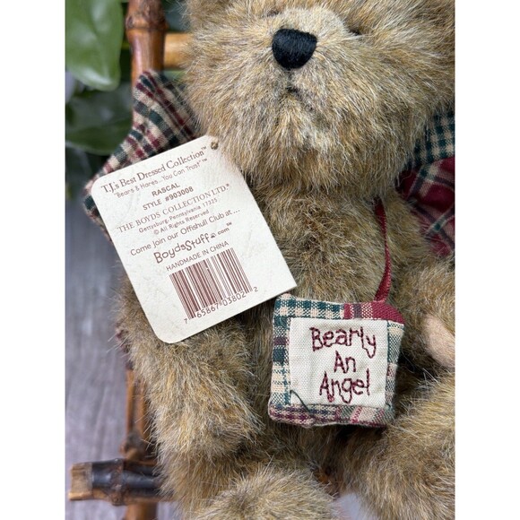 Boyds Rascal 903008 Plush Bear “Bearly An Angel” T.J.’s Best Dressed w/ Tag - Picture 3 of 15